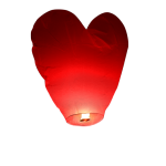 lanterne volante coeur rouge