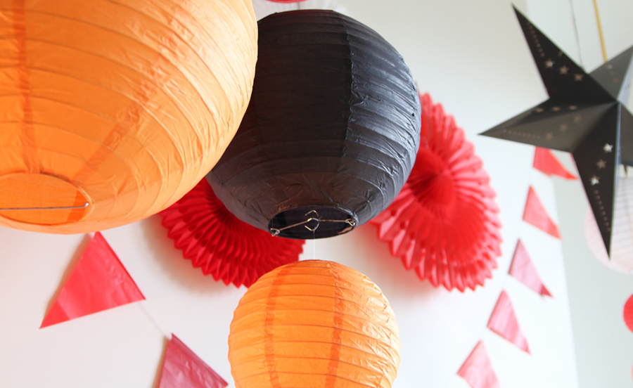 boule japonaise orange noir tendance décoration hiver 2016