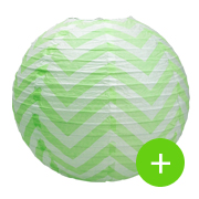 boule papier chevron vert