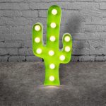 cactus lumineux métal décoration