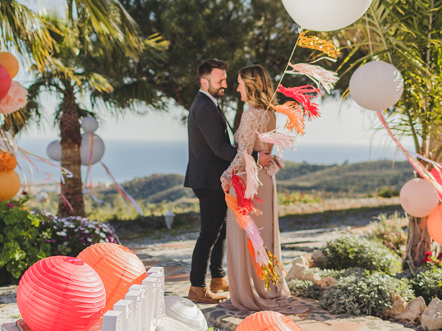 mariage exotique deco tropical corail