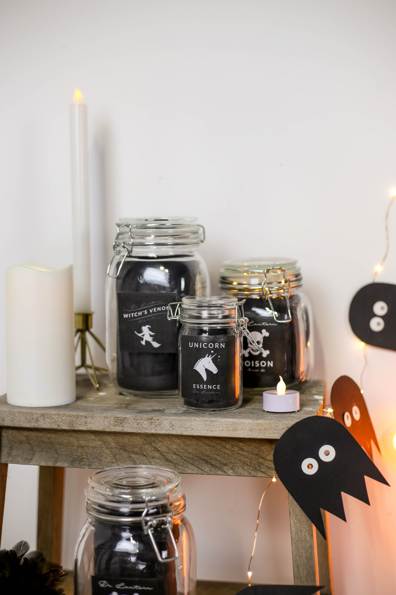 bocal verre diy halloween deco