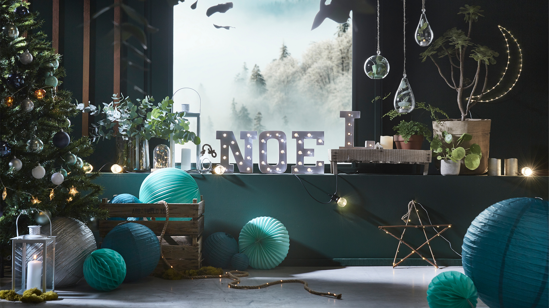 déco noël vert menthe