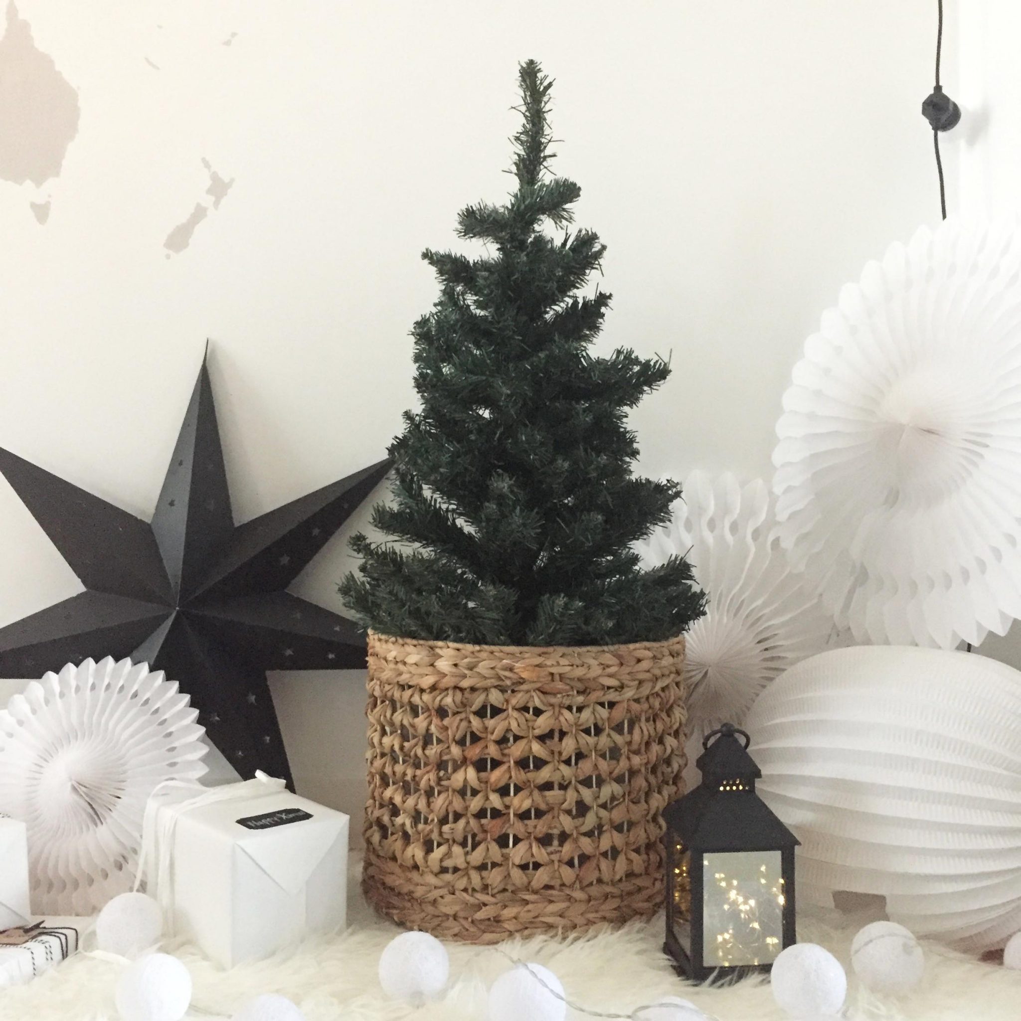 decoration de Noel blanc noir black white Christmas trends 2017