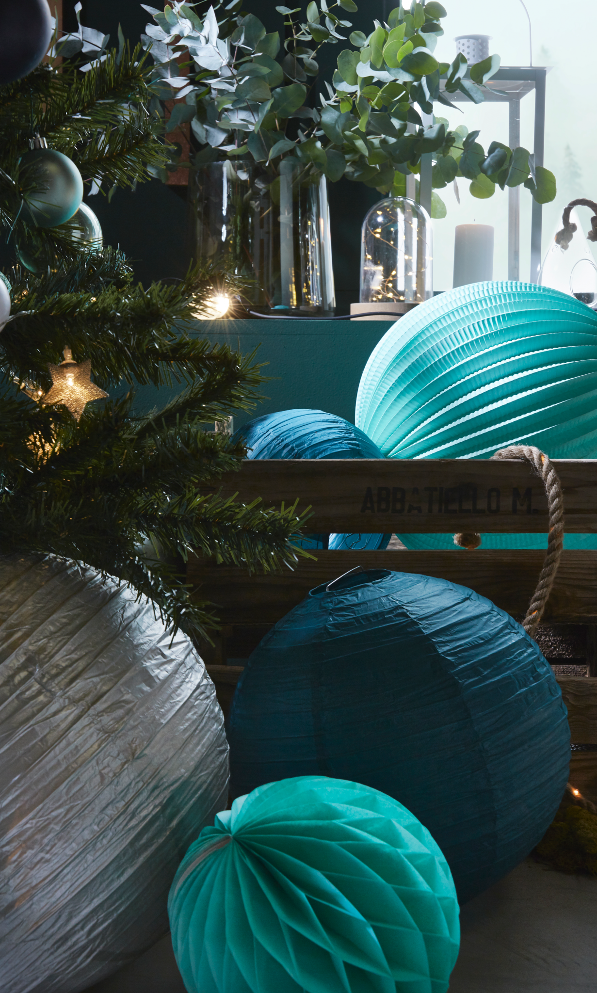 décoration noel tallinn skylantern bleu vert tendance 2017 2018