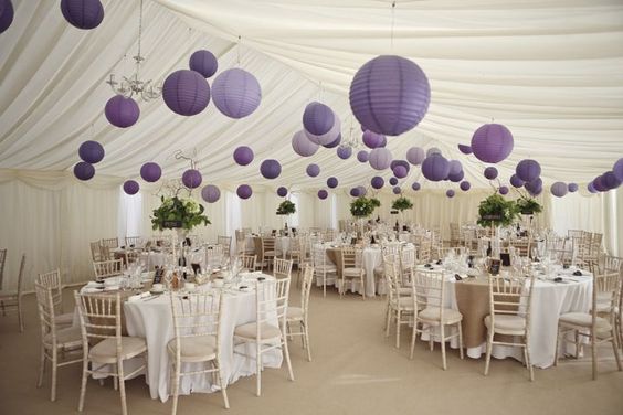 déco mariage violet parme tendances 2018