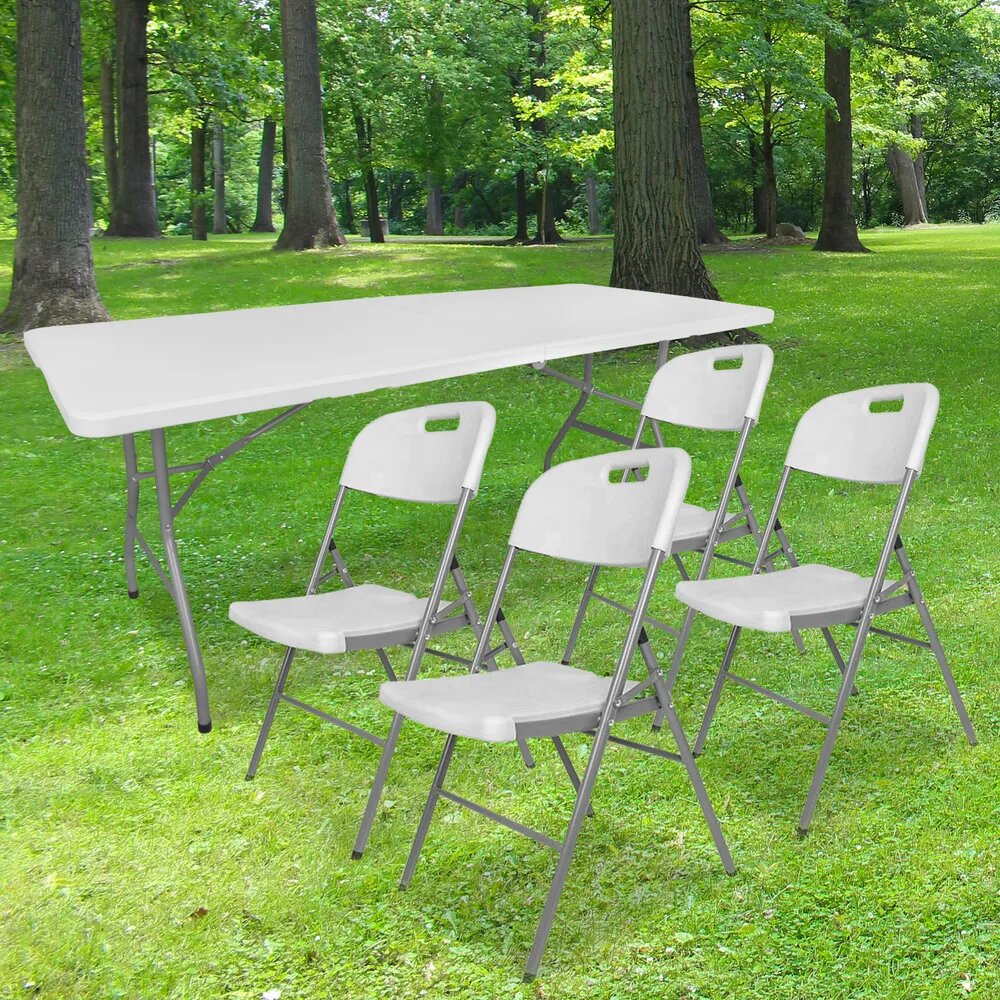 lot table pliante et chaise pliante blanc pour fete de village commune