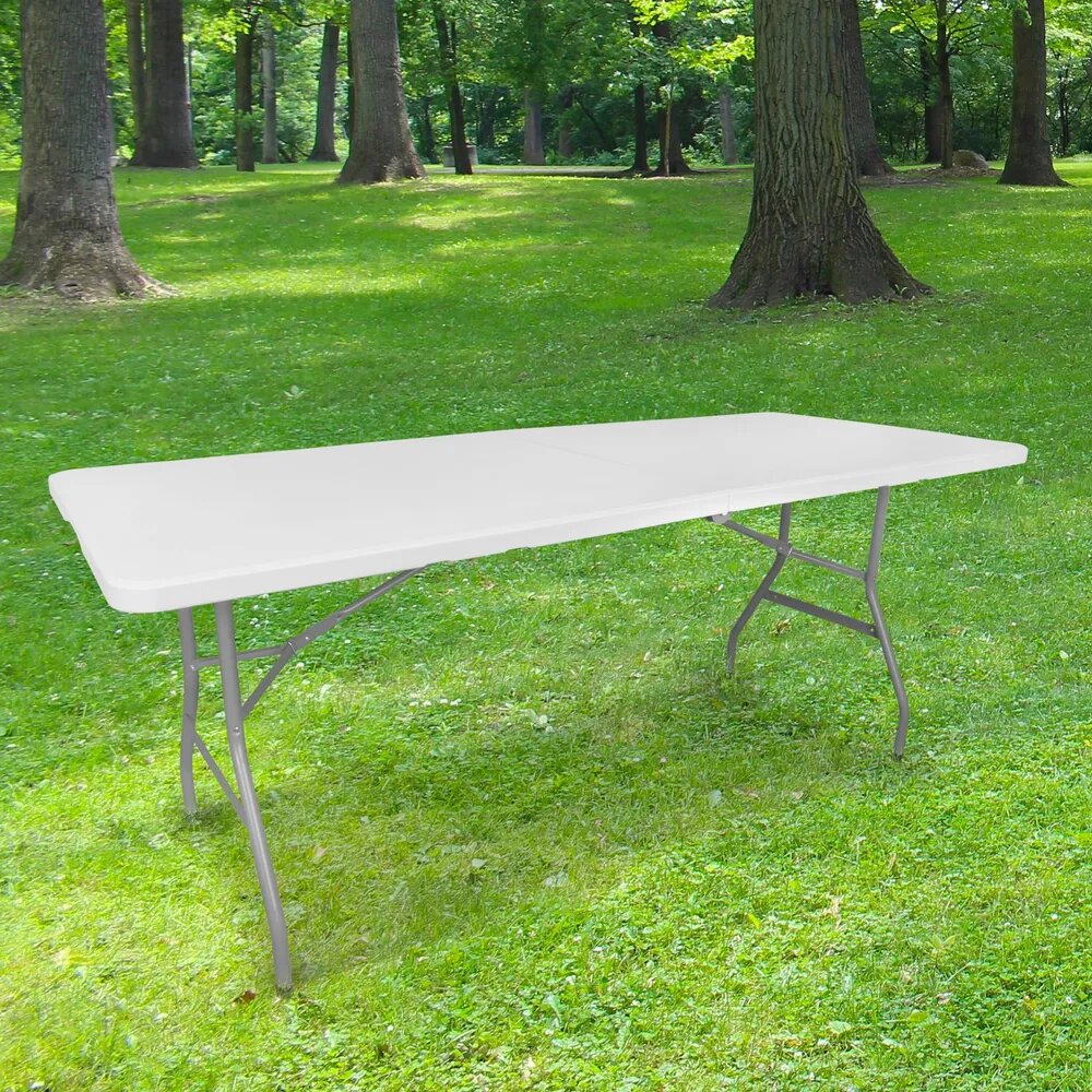 lot de tables pliantes blanches pour jardin, mariage, événement, exterieur, terrasse, camping