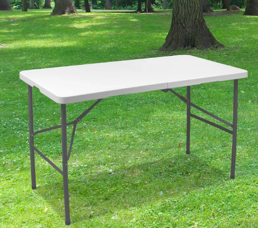 table de jardin pliante, en plastique