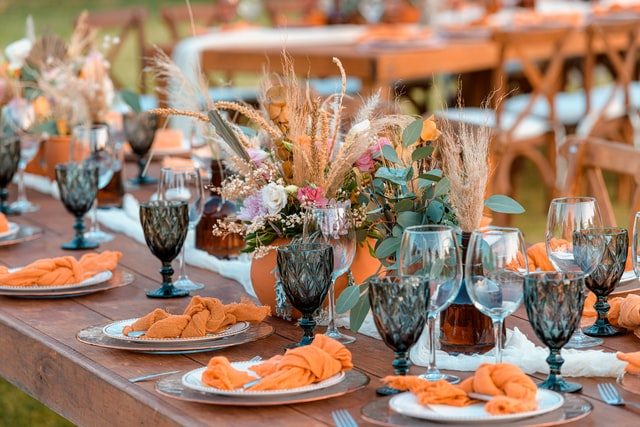 decoration de table mariage boheme