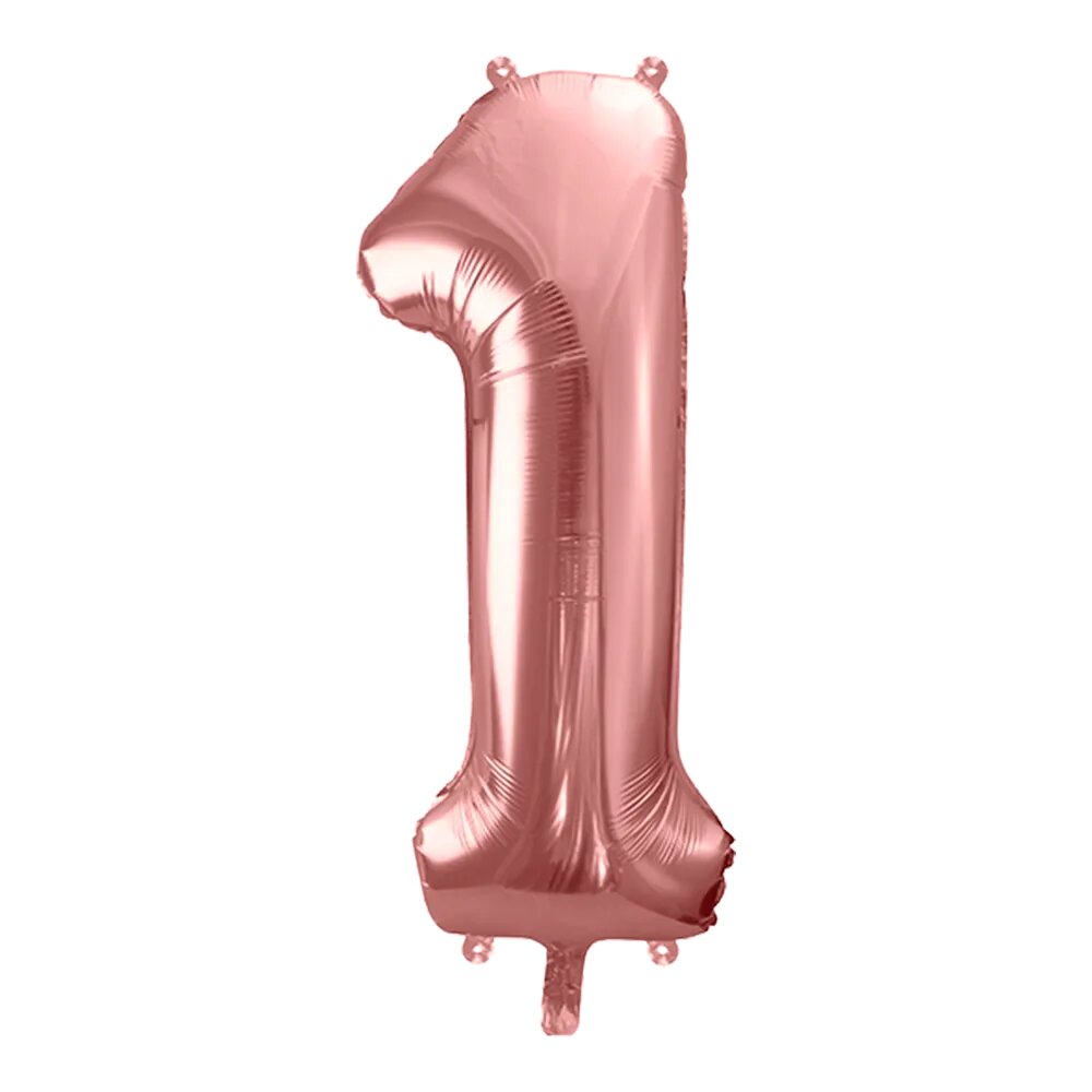 ballon chiffre 1 rose gold