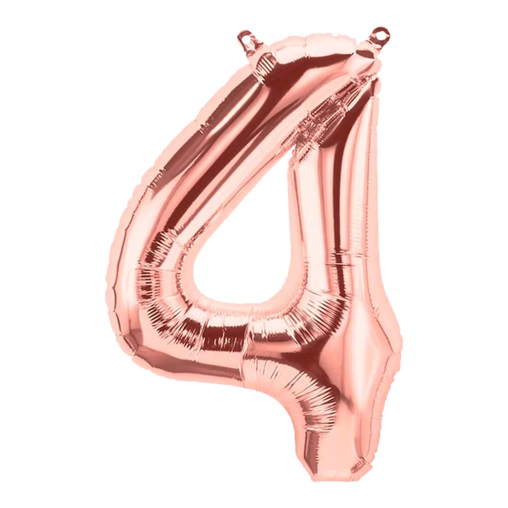 ballon chiffre 4 rose gold