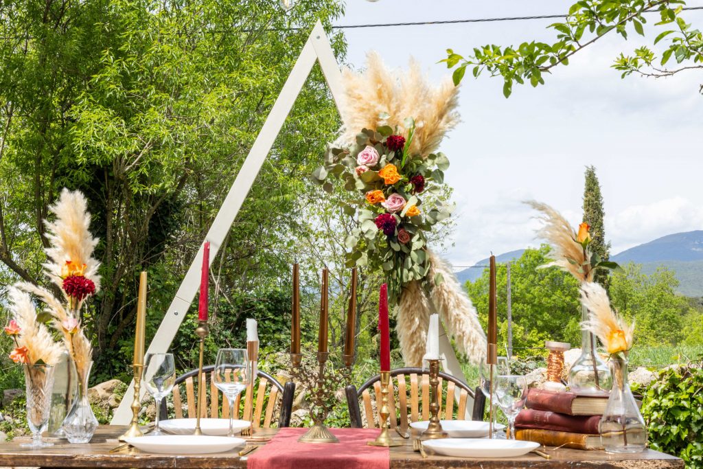 déco de mariage bohème