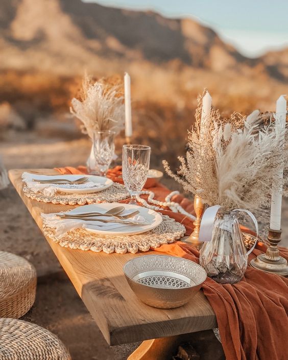 tendance decoration mariage 2023 desert terracotta