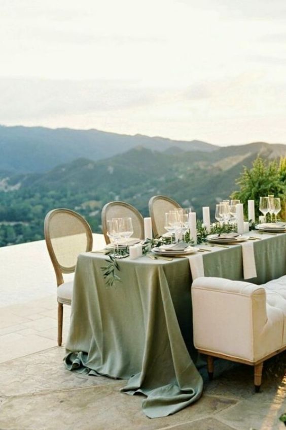 table mariage vert 