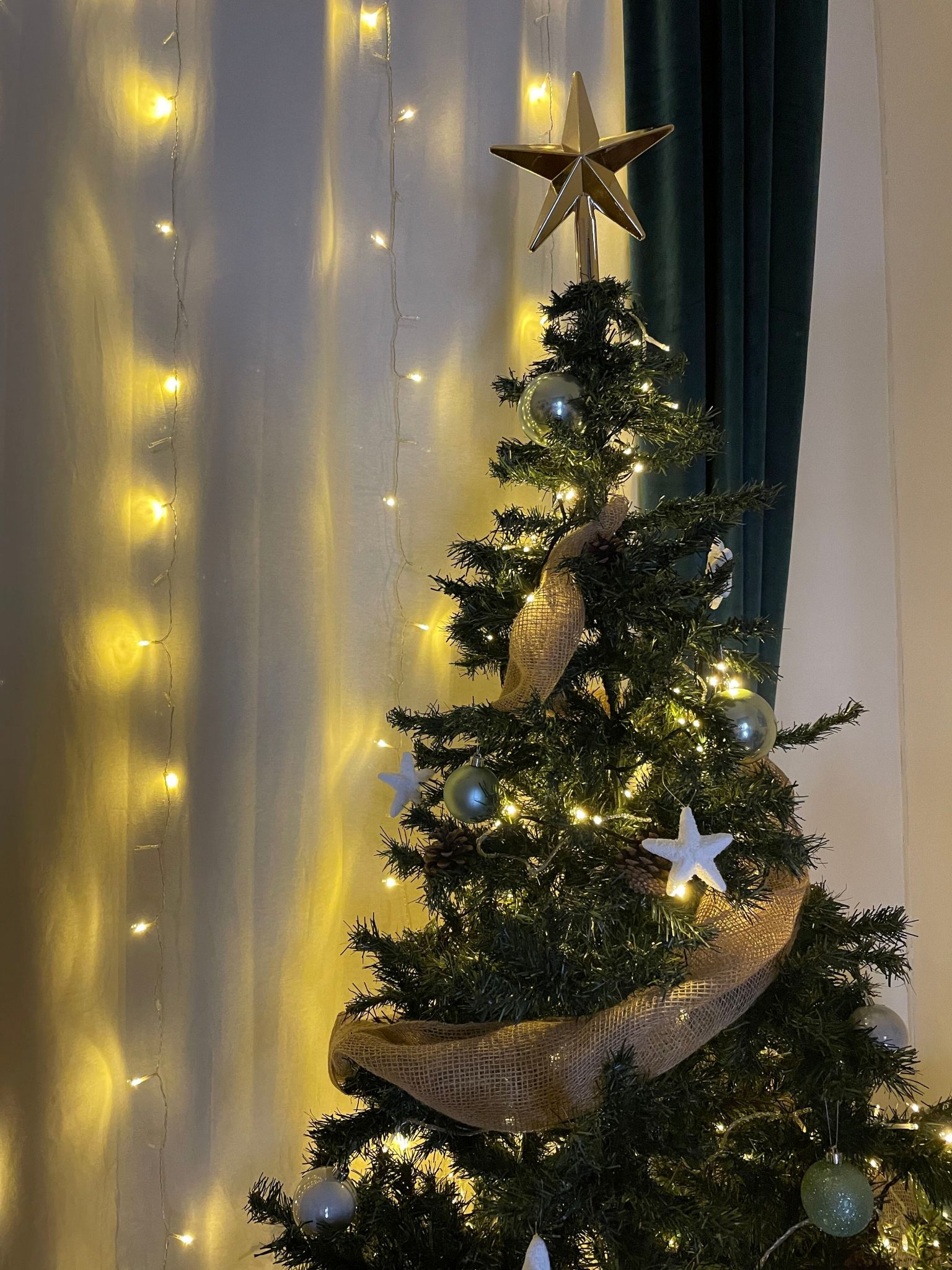 Guirlande De Noël Blanc Champagne 10 M - Épaisseur 9 Cm - Décoration Murale, Sapin, Cheminée - Brillante & Réutilisable