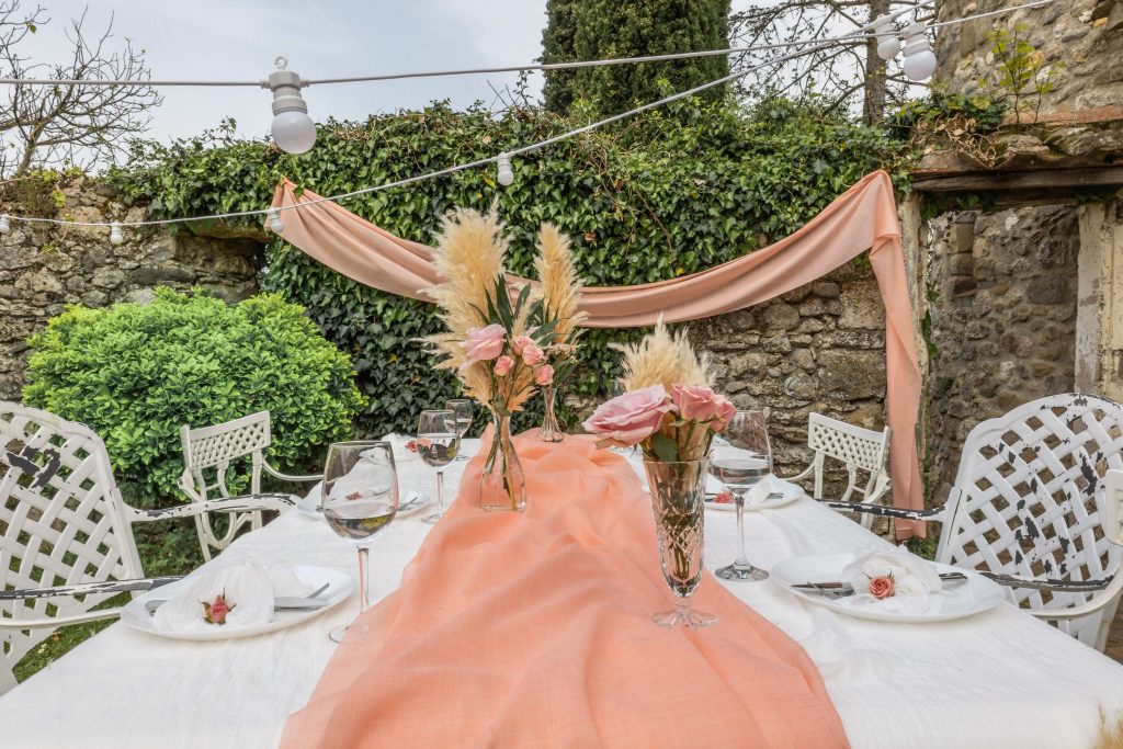 chemin de table décoration mariage pas cher à faire soi même