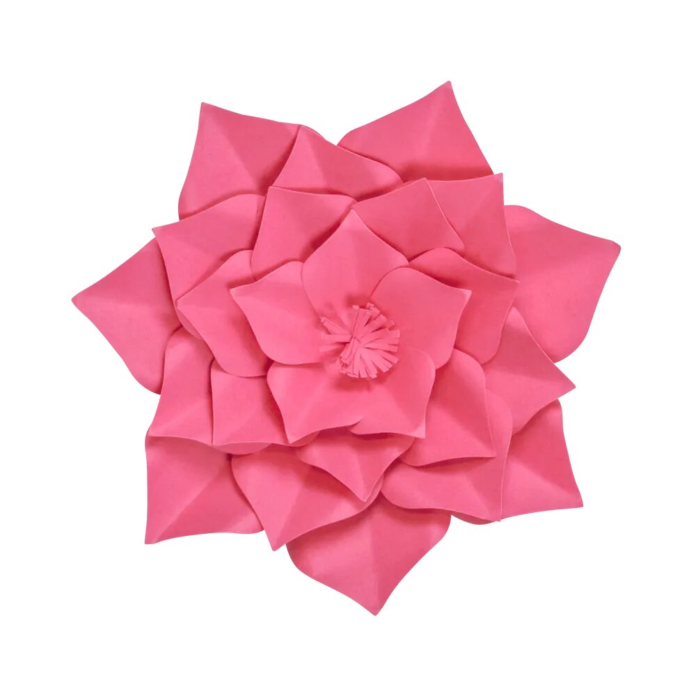 fleur en papier gardénia fuchsia 30cm