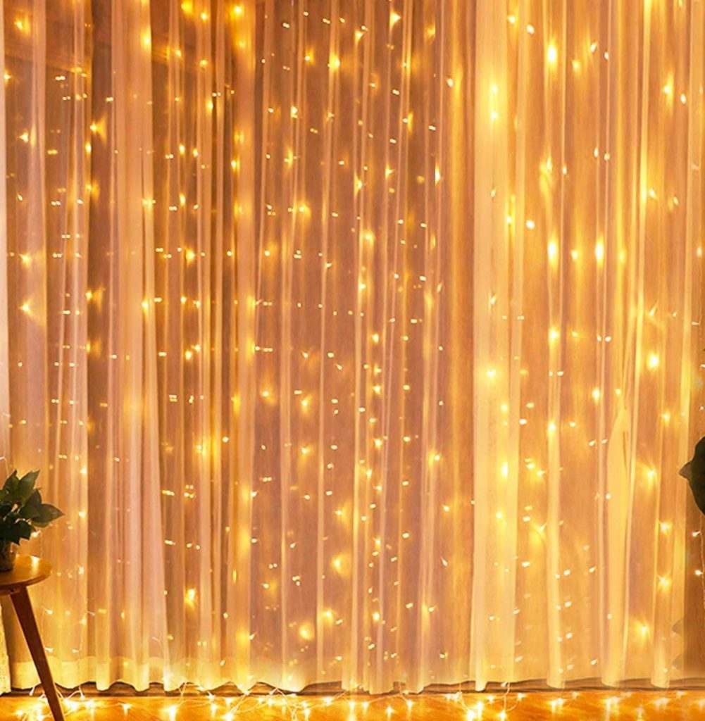 rideau lumineux decoration vitrine saint valentin