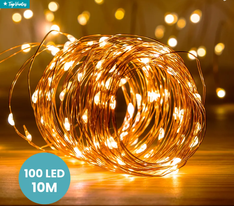 Guirlande led cuivre