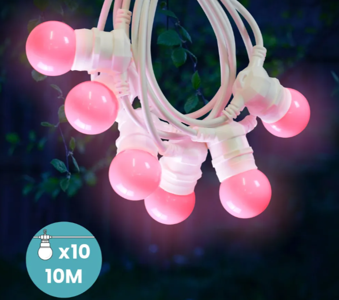 Superbe guirlande lumiere rose